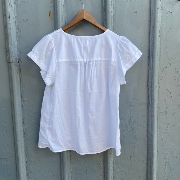 Gap flutter sleeve lace blouse, small - Picture 2 of 6
